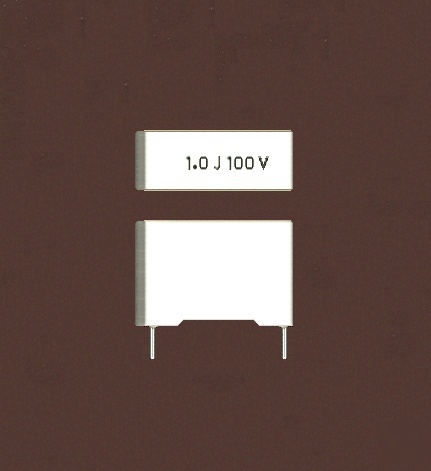 Lot (100) molded film capacitor 1.0 ufd 100 volts 0.6