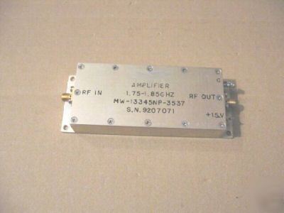 Microwave amplifier 1.75-1.85GHZ, +15V, sma