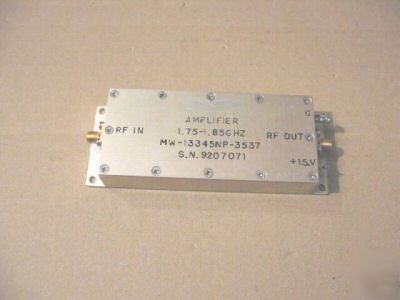 Microwave amplifier 1.75-1.85GHZ, +15V, sma