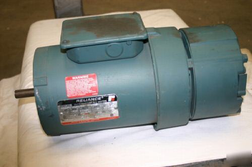 Reliance elect motor, s 2000 w/ dodge brake 1HP.