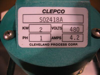 Clepco smart heater 2KW/480V SO2418A n.o.s. 316 s.s.