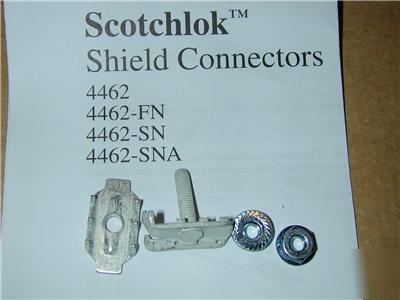 Lot of 100 scotchlok 4462-sn shield connectors
