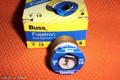 New 2 buss fusetron type t 15 amp fuse warranty 