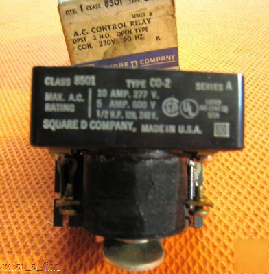 New square d 8501 co-2 ac control relay 8501CO2 230V 