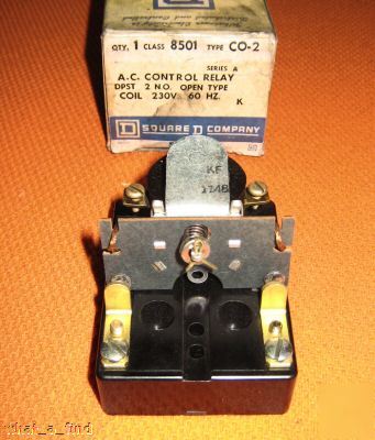 New square d 8501 co-2 ac control relay 8501CO2 230V 