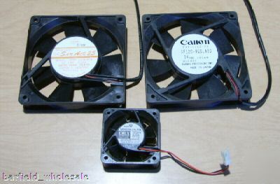 Lot of (3) 24V dc brushless cooling fans canon sanyo