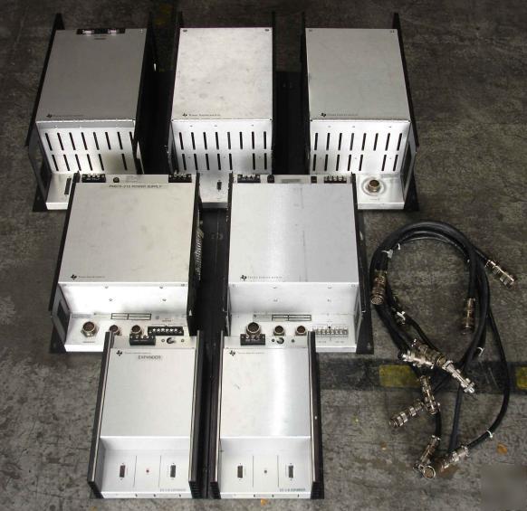 Lot of ti texas inst siemens plc modules & i/o chassis