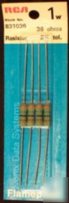 36 ohm 1 watt 2% flameproof 4PK resistor - resistors