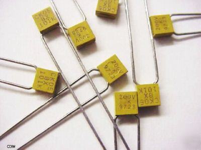 Capacitor, kemet C052K101K2X5CA,100PF 10% 200V, lot/25