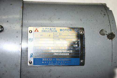 Teco westinghouse motor, 0.5 hp