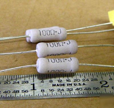 100 ohm 5% @ 2W wirewound power resistors (50 pcs)