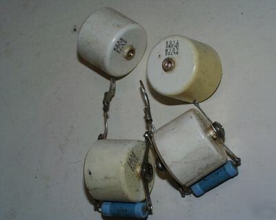 Ceramic transmitting capacitors 400PF, 30KV set of four