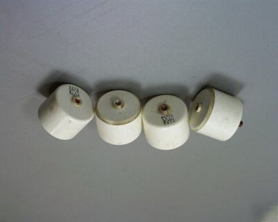 Ceramic transmitting capacitors 400PF, 30KV set of four