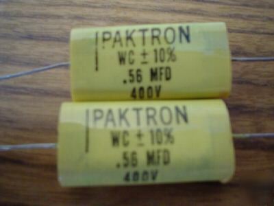10 paktron 400V 0.56UF axial mylar capacitor capacitors