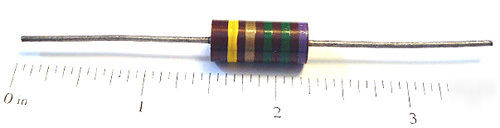 Allen bradley carbon comp resistors 2W 7.5M ohm mil (4)