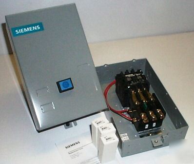 New siemens three phase 5 hp magnetic starter nema 1