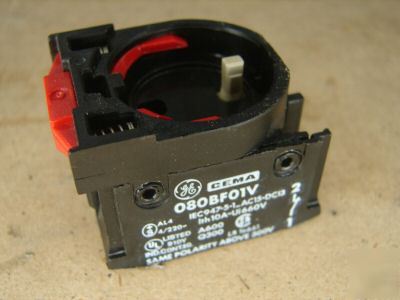 Ge industrial push button switch contact block 080BF01V