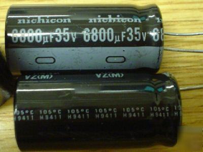 10 nichico 35V 6800UF high temp radial 105C capacitors
