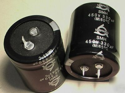 330UF 450V capacitor snap in lot of 2