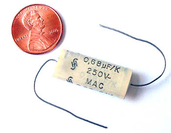 Axial film capacitors ~ .68UF 250V 10% (25)