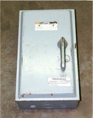 Fpe heavy duty safety switch, 60A, 600V, 3 phase