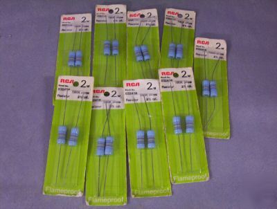 Lot of 9 rca resistors 832418 2W / 2 per pack __Z15