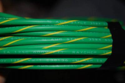 New 10 awg high temp wire green/yellow 50+ feet