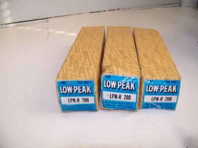 New lot buss lpn-r-200 amp fuses RK1 low peak 250V 