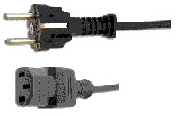 New continental europe ac power line cord 10 amp 2 pc.