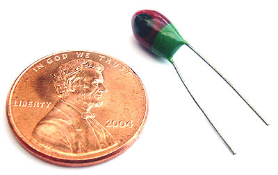 Radial tantalum capacitors ~ 22UF 16V 10% clr code (25)