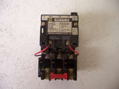 Square d size 00 8536-SAG12 motor starter