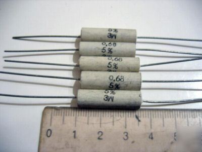 0.68 ohm 3W 5% power ceramic wire resistor 5 watt 20PCS