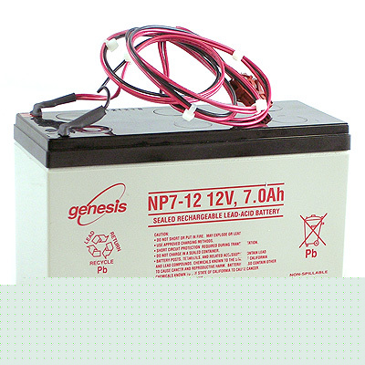 Genesis NP7 12VDC sealed rechargeable lead acid battery