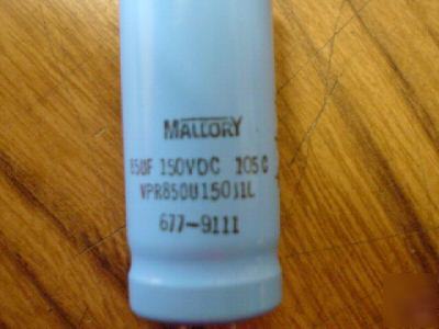 New 50 mallory 150V 85UF low esr 105C radial capacitors 