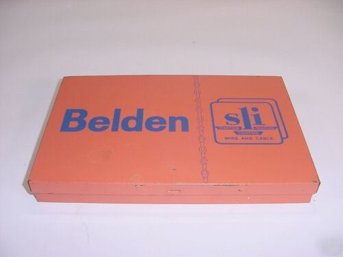 Vintage belden wire strippers with metal box