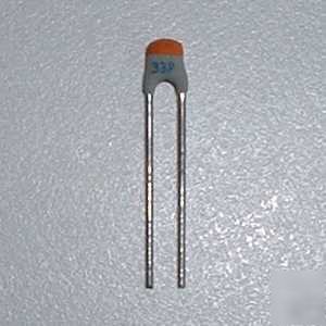 Low k dielectric ceramic plate capacitor 33PF 100V