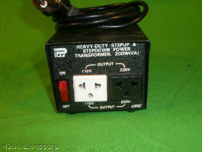 Heavy-duty stepup & stepdown power transformer 200W