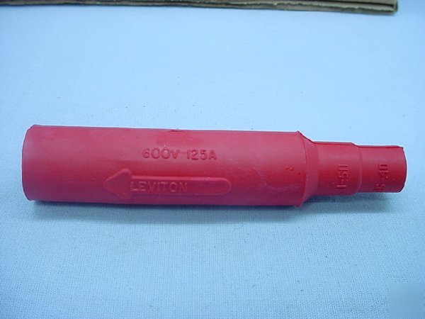 Leviton red cam plug sleeve male 15 series 15SDM-48R