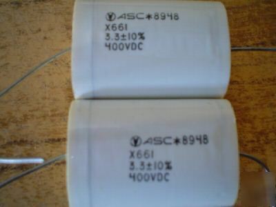 New 50PCS 400V 3.3UF asc axial mylar capacitor 
