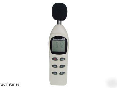 Digital sound level checking meter with analog graph