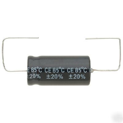 22UF 250V 85 deg axial electrolytic capacitors x 10 