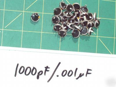 Capacitors button mica 1000PF 10 vintage nos