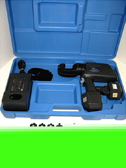 Huskie rec-415B battery operated crimper kit w 19 dies