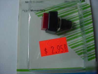 Rect. mini push button ( red ) switch, spst ( qty 2 )