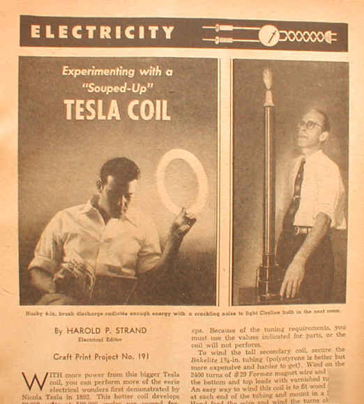 Tesla coil plans souped up version 70,000 v