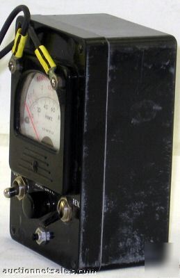 Vintage megohms kilohm points test meter & case