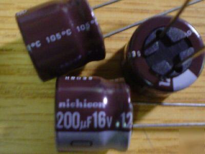 New 700 nichicon 16V 1200UF low esr radial capacitors 