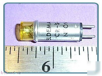 Eldema amber bi-pin cartridge lamp (neon cr-s-N123)