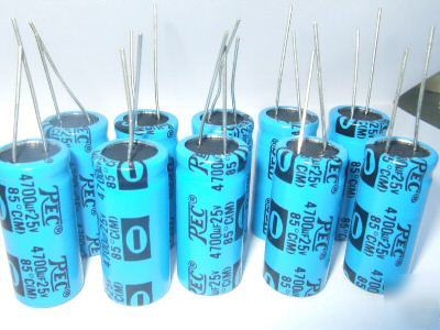 Lot 10PCS electrolytic capacitors 4700UF 25V rec radial