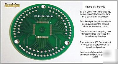 Me-pb-sm-TQFP80 smd/smt adapter prototype board 